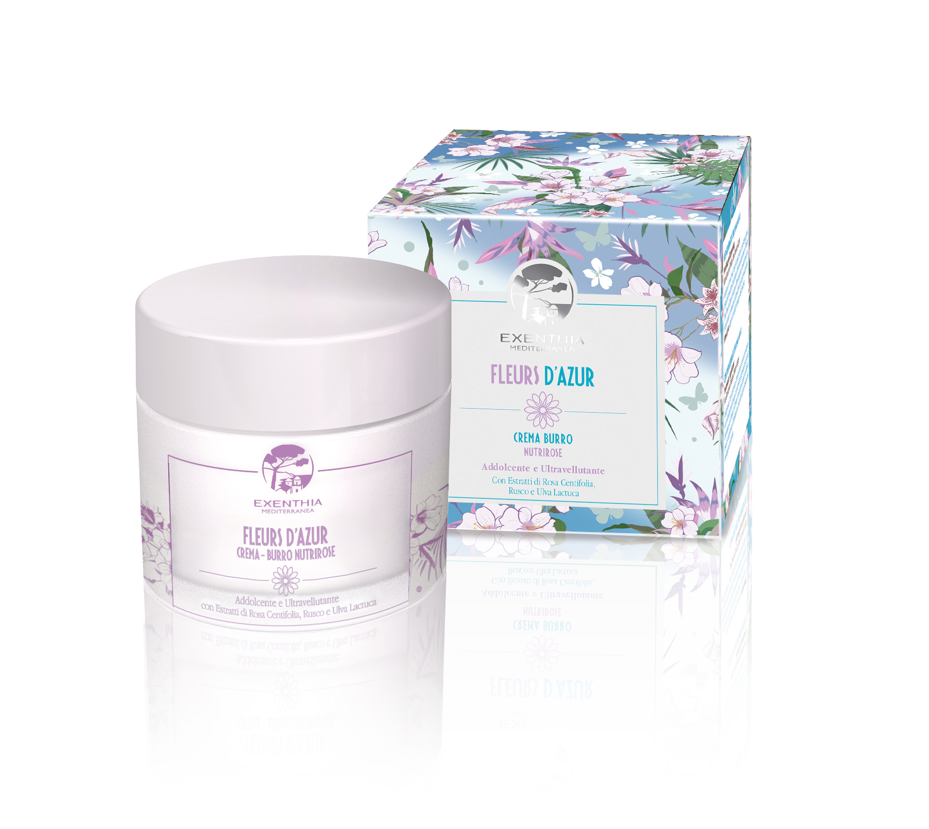 1345 EX. MED. FLEURS D'AZUR, CREMA BURRO CORPO